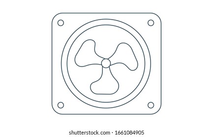 Desktop cooling fan icon - Computer cooling fan sign