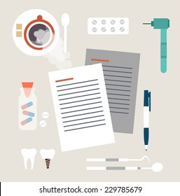 desktop dentist illustration