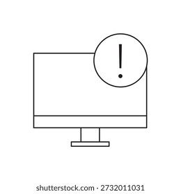 Pantalla de escritorio que muestra el signo de exclamación para la notificación del sistema