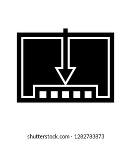 desktop download update solid favorite icon vector