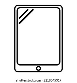 Juego de iconos de equipos electrónicos y de escritorio. Vector de estilo de línea