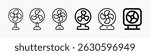 Desktop Fan Icon Representing Airflow, Electric Table Fan Illustration for Ventilation, Air Circulation, Summer Heat Relief, HVAC Concept, Home Appliance Cooling Air Movement, Fan Icon, table fan icon