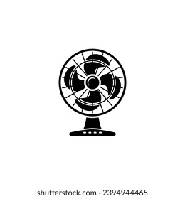 Icono aislado del vector del ventilador del escritorio.