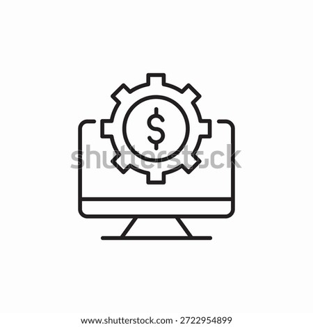 desktop finances modification icon sign vector