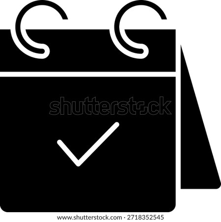 Desktop flip calendar with checkmark icon