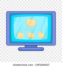 Desktop folders icon. Cartoon illustration of desktop folders vector icon for web design