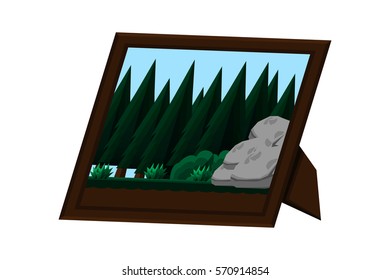 desktop frame picture vector and illustration