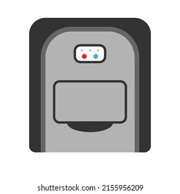 Desktop ice maker vector. Flat icon style