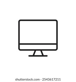 Desktop icon Flat line illustration