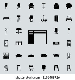 Desktop icon. Furniture icons universal set for web and mobile