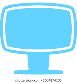 desktop icon illustration blue flat