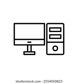 Desktop icon isolated on white background