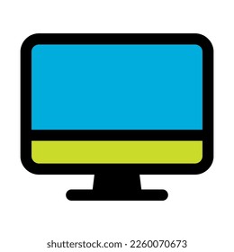 Línea de iconos de escritorio aislada en fondo blanco. Icono delgado plano negro sobre el estilo de contorno moderno. Símbolo lineal y trazo editable. Ilustración vectorial de trazo simple y de píxel perfecto.