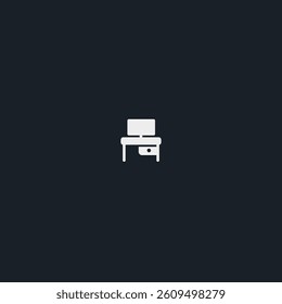 Desktop icon logo flat vector design