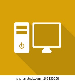 desktop icon with long shadow.