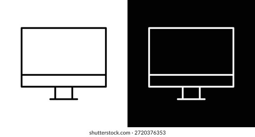 Desktop-Symbol. Minimalistisches Vektordesign Bearbeitbarer Strich. EPS10