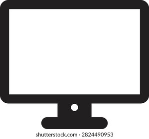 Desktop Icon Modern Fill Black Vector Icon for Computer, Office, Technology, Workspace and Business Collection Isolated on transparent background