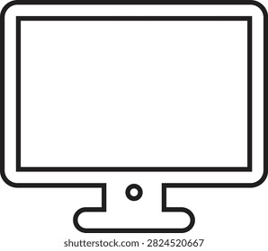 Desktop Icon Modern Line Black Vector Icon for Computer, Office, Technology, Workspace and Business Collection Isolated on transparent background