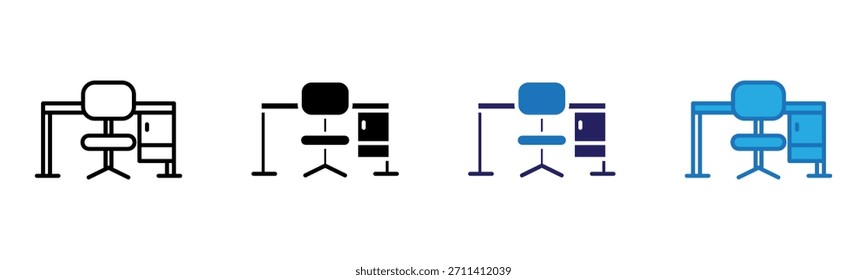 Desktop-Symbol - Vektorgrafik mit mehreren Stilen