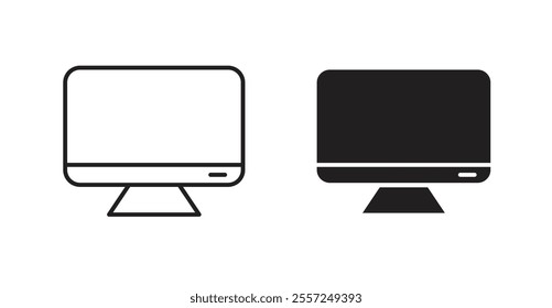 Desktop Icon set. vector illustration set