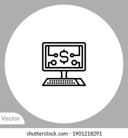 Desktop icon sign vector,Symbol, logo illustration for web and mobile