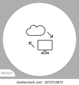 Desktop icon sign vector,Symbol, logo illustration for web and mobile