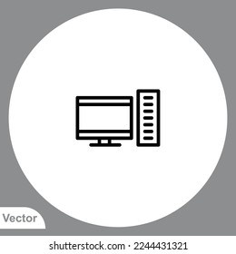 Desktop icon sign vector,Symbol, logo illustration for web and mobile