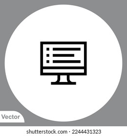 Desktop icon sign vector,Symbol, logo illustration for web and mobile