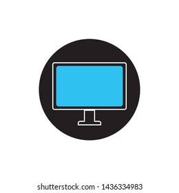 Desktop icon, stock vector illustration flat design style