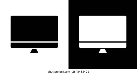 Desktop icon symbol collection. Flat vector stock illustration.