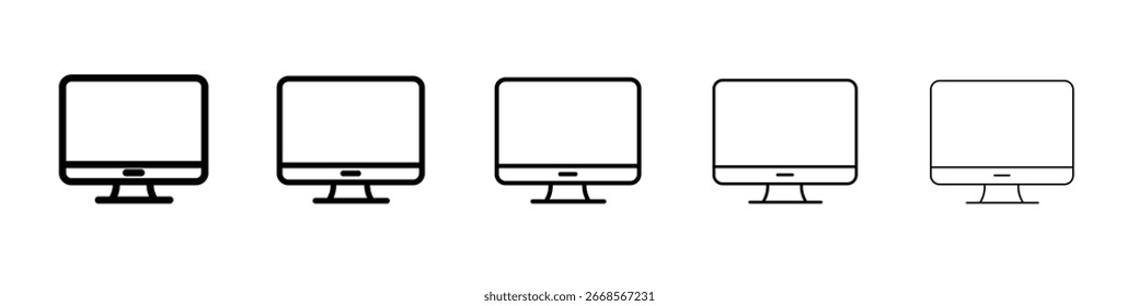 Desktop Symbol Symbolkonzept für web design.simple line Vektorsymbol. Logo-Illustration