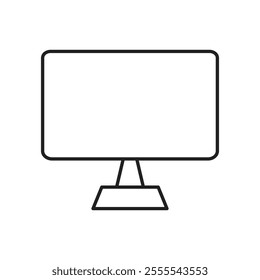 Desktop icon vector isolated on white background.