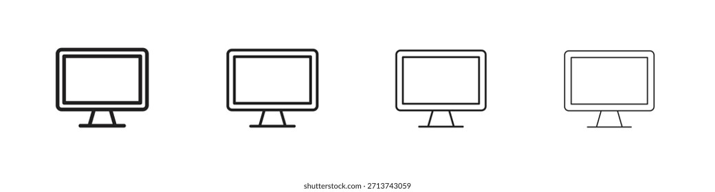 Icono de escritorio. Vector de pictogramas aislados.