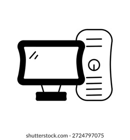 Icono de escritorio con fondo blanco Ilustración de stock de Vector
