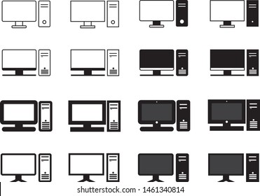 Desktop icons. computer icons. desktop screen symbols