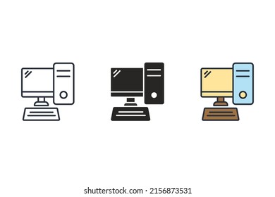 desktop icons  symbol vector elements for infographic web