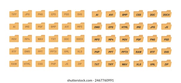 desktop interface window folders file format document shape icon isolated simple ui vector flat illustration