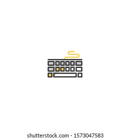Desktop Keyboard Button Color Line Icon Stock Vector (Royalty Free ...