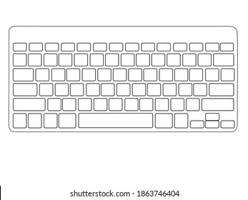 escritorio Línea de teclado dibujo inalámbrico tamaño pequeño