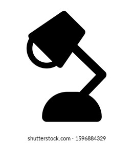 desktop lamp icon isolated sign symbol vector illustration - high quality black style vector icons
