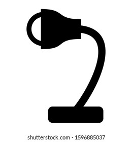 desktop lamp icon isolated sign symbol vector illustration - high quality black style vector icons
