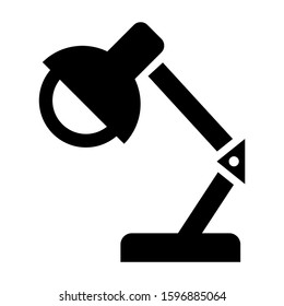 desktop lamp icon isolated sign symbol vector illustration - high quality black style vector icons
