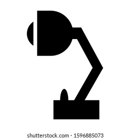 desktop lamp icon isolated sign symbol vector illustration - high quality black style vector icons
