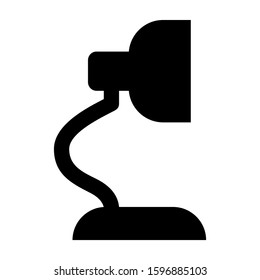 desktop lamp icon isolated sign symbol vector illustration - high quality black style vector icons

