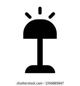 desktop lamp icon isolated sign symbol vector illustration - high quality black style vector icons
