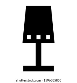 desktop lamp icon isolated sign symbol vector illustration - high quality black style vector icons
