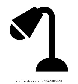 desktop lamp icon isolated sign symbol vector illustration - high quality black style vector icons
