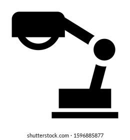 desktop lamp icon isolated sign symbol vector illustration - high quality black style vector icons
