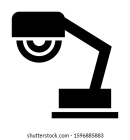 desktop lamp icon isolated sign symbol vector illustration - high quality black style vector icons
