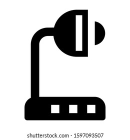 desktop lamp icon isolated sign symbol vector illustration - high quality black style vector icons
